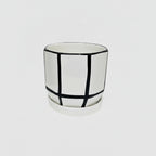 B/W CERAMIC POT SML