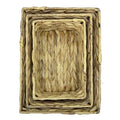 3pc WOVEN TRAY SET