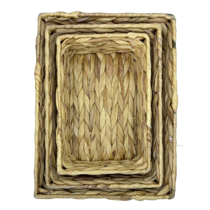 3pc WOVEN TRAY SET