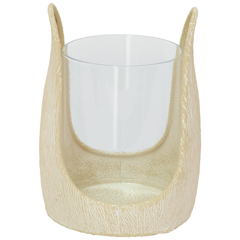 TAN CANDLE HOLDER SML