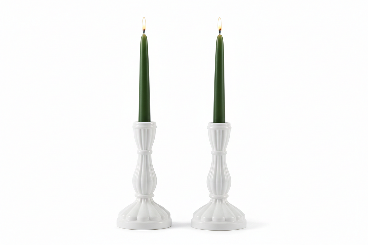 WHITE CANDLE HOLDER