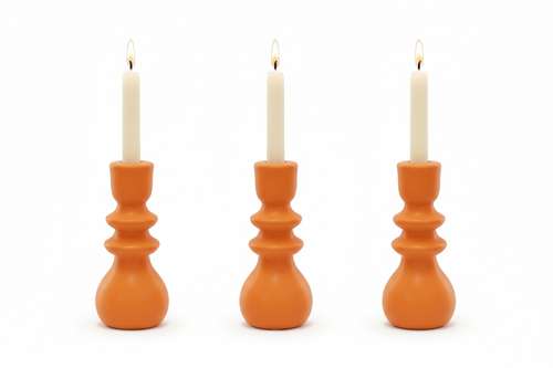 BURNT ORANGE CANDLE HOLDER