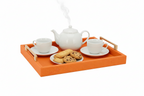 FAUX LEATHER ORANGE TRAY