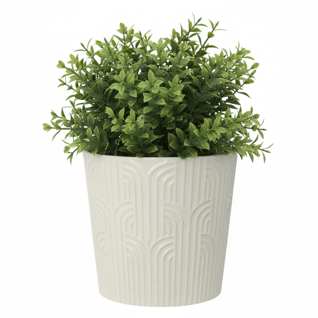 WHITE ROME CERAMIC VASE