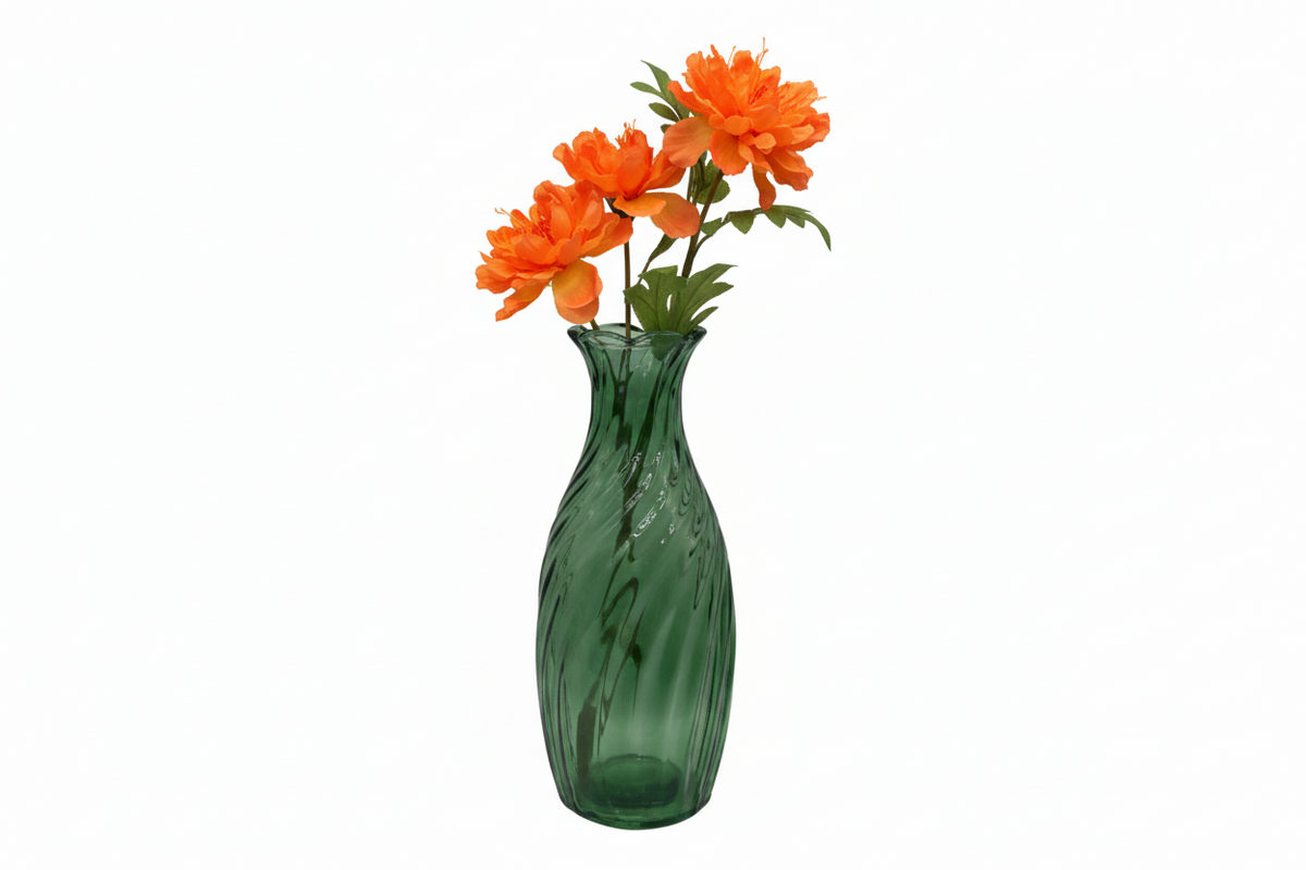 FLOWER BUD GREEN VASE - come back