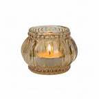 RIBBED VOTIVE CANDLE HOLDER
